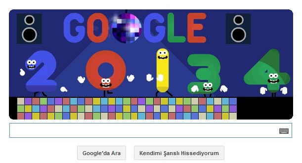 Google 2014 İçin Doodle Hazırladı Google 2014 İçin Doodle Hazırladı