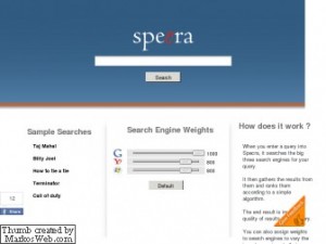 specra search engine arama motoru