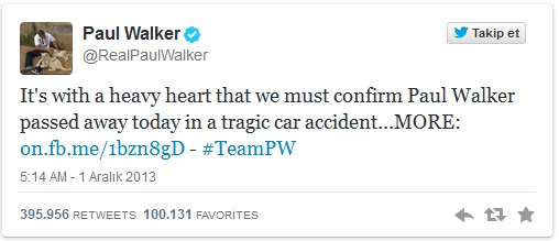 paul walker tweet
